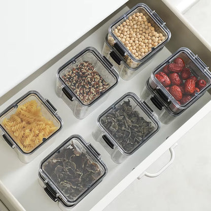 F5 Kitchen Refrigerator Storage Jar Box Mechanical Keyboard Switch Storage Box Plastic Sealed Jar Snack Tea Storage Jar Gadgets