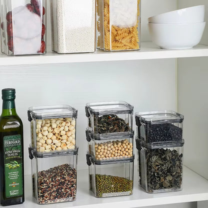 F5 Kitchen Refrigerator Storage Jar Box Mechanical Keyboard Switch Storage Box Plastic Sealed Jar Snack Tea Storage Jar Gadgets