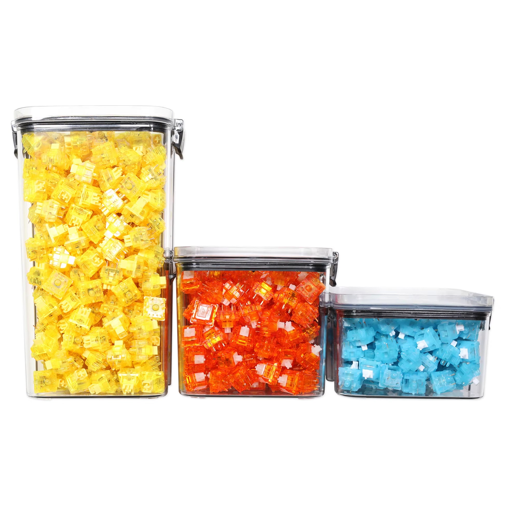 F5 Kitchen Refrigerator Storage Jar Box Mechanical Keyboard Switch Storage Box Plastic Sealed Jar Snack Tea Storage Jar Gadgets