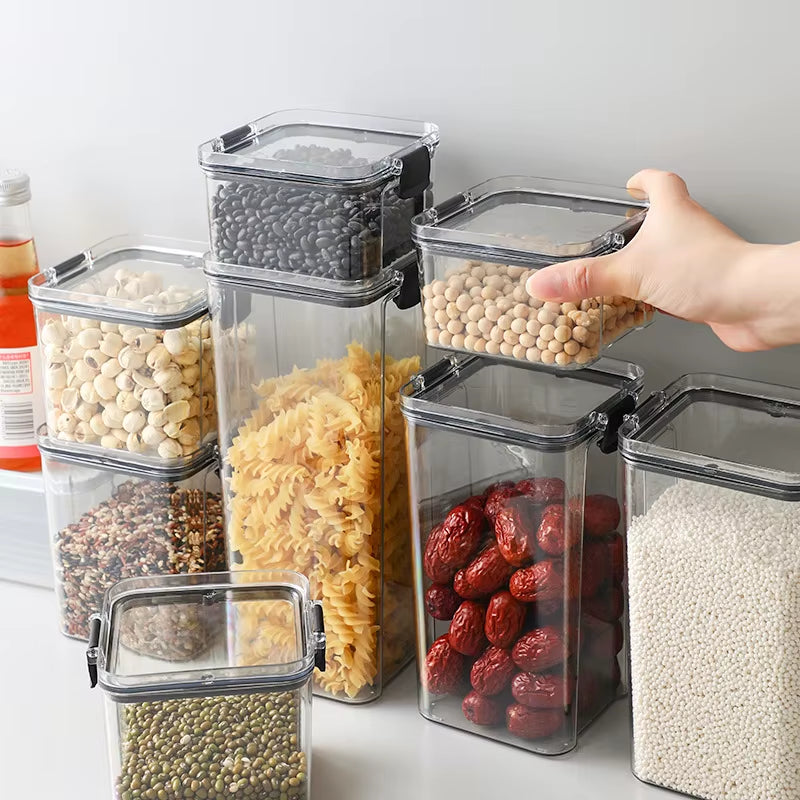 F5 Kitchen Refrigerator Storage Jar Box Mechanical Keyboard Switch Storage Box Plastic Sealed Jar Snack Tea Storage Jar Gadgets